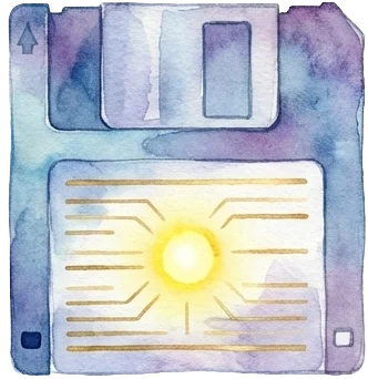 Floppy disk icon representing memory recall
